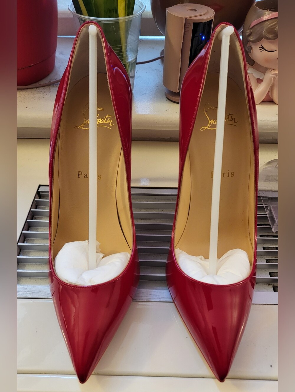 Christian Louboutin Pigalle Follies 100mm Red Patent Pump - NEW